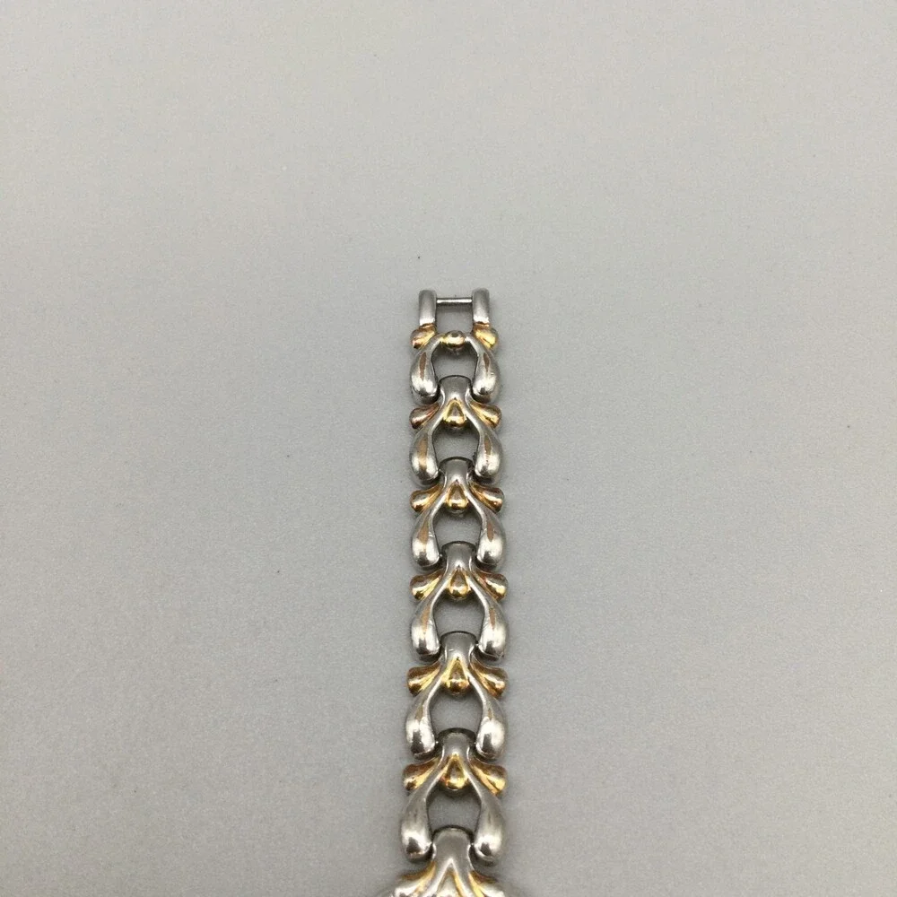 Armitron Diamond Now Watch Women 22mm Silver Gold Two Tone New Battery 6